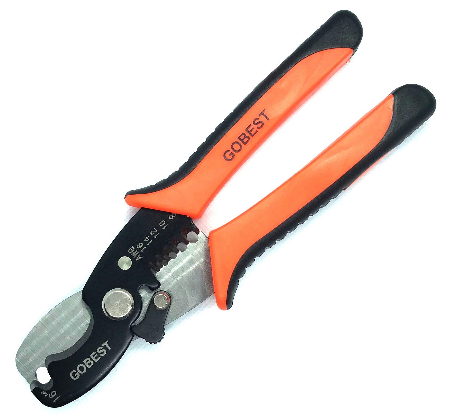 GOBEST GB-0037, Cable Stripper 180 mm, Cable Cutter Up to 10mm, AWG 16-8, 1.6-3.2 mm