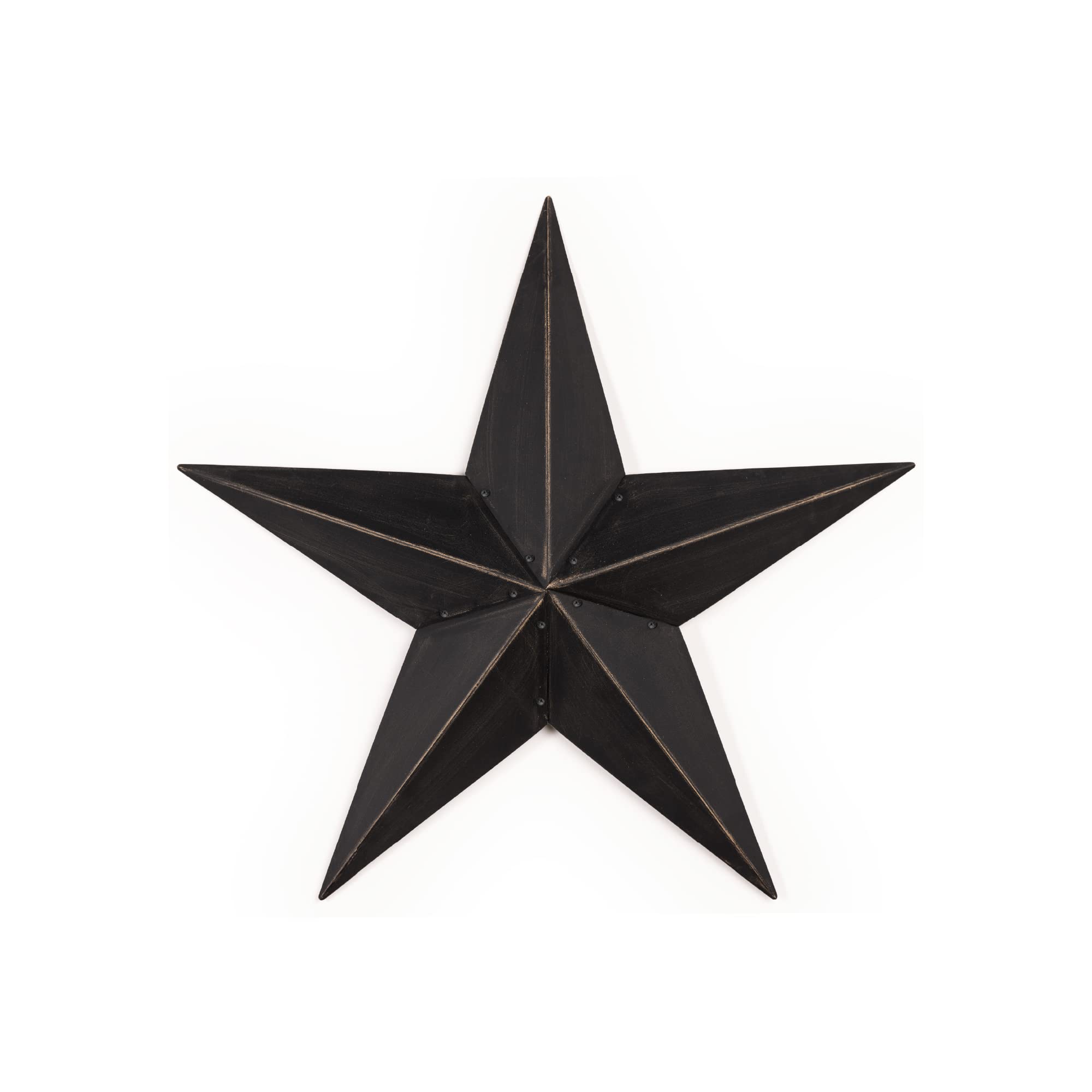 CWI Gifts Metal Barn Star - 36 inch Galvanized Hanging Star - Farmhouse Wall Decor - Black