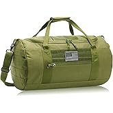 DBTAC 40L Tactical Gym Bag for Men | Military Heavy Duty Duffle Bag with Adjustable Strap for Gym Workout Fitness, Basketball Soccer Sport Training & Weekend Travel, Green