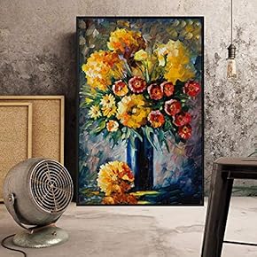 Floating Framed Canvas Wall Art for Living Room, Bedroom Bouquet Canvas Prints for Home Decoration Ready to Hang - 16x24 inches