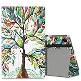MoKo Case for All-New Amazon Fire HD 8 (2016 6th Generation) - Slim Folding Stand Cover with Auto Wake / Sleep for Fire HD 8 Tablet (6th Gen, 2016 release Only), Lucky TREE