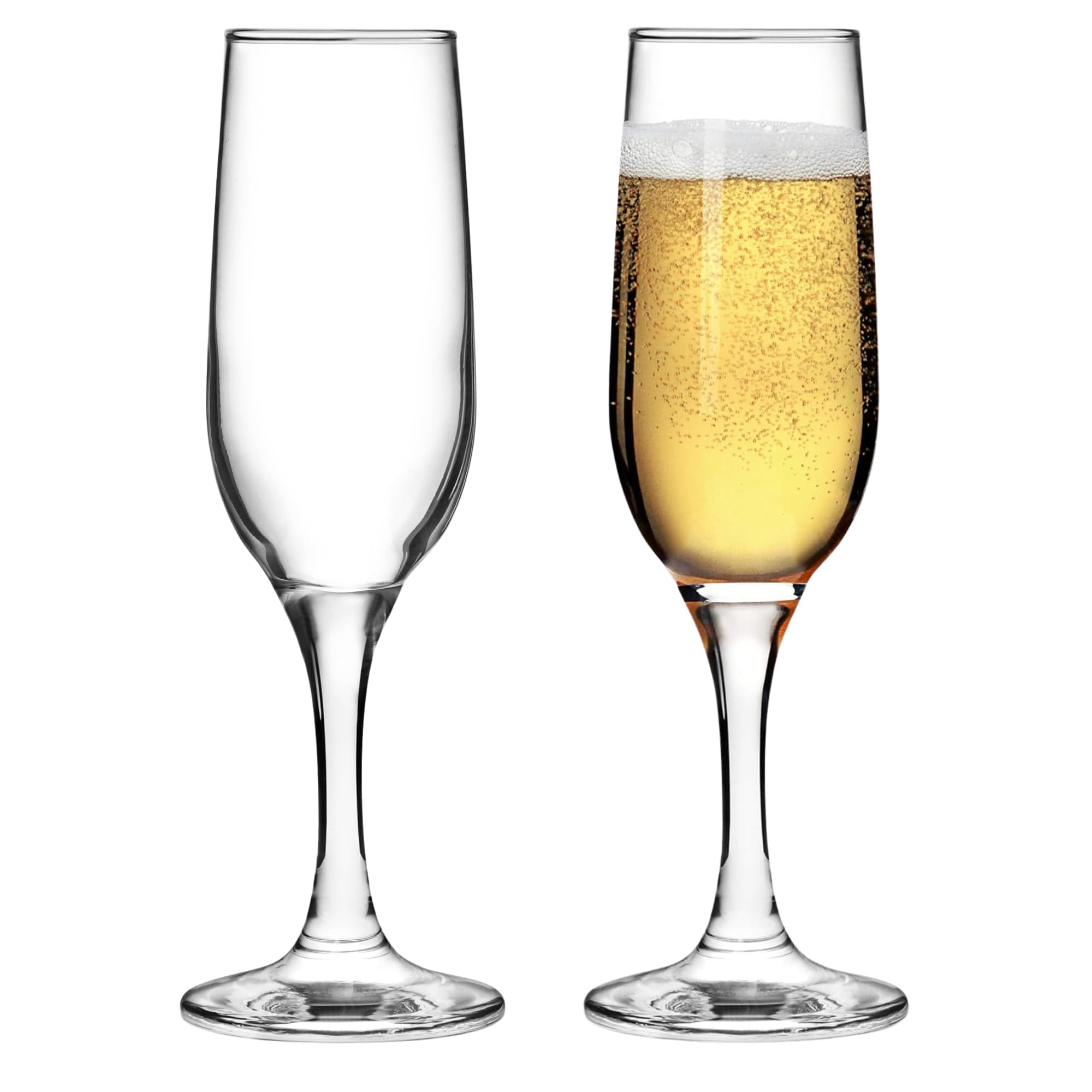 bar@drinkstuff Essence Champagne Flutes 7.7oz / 220ml - Pack of 2 - Gift Boxed Champagne Glasses, Prosecco Glasses