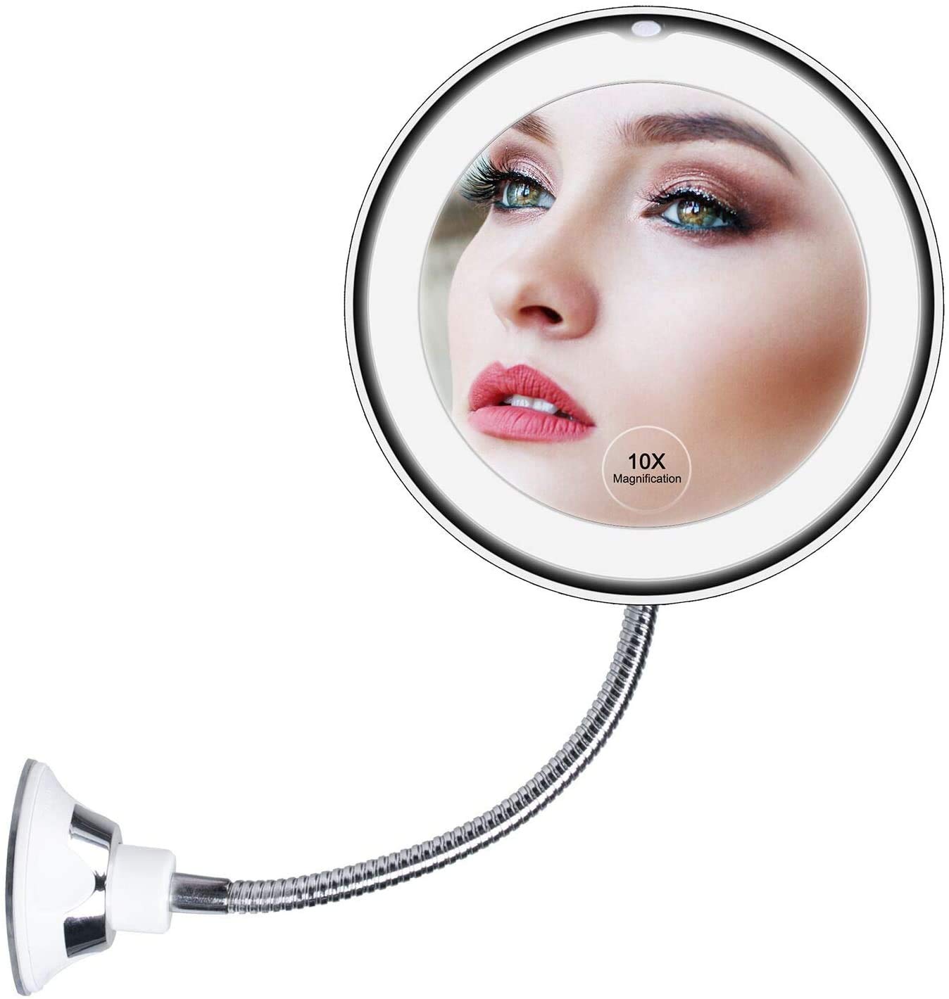 10X Magnifying Makeup Mirror, LED Mirror Adjustable