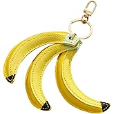 JNZGYBW Leather Banana Keychain, Cute Wallet Bag Handbag Pendant,Funny Keyring Charm For Women,Car Key Handbag Purse Backpack Tote Decor | Car Interior Decoration,Birthday Gifts
