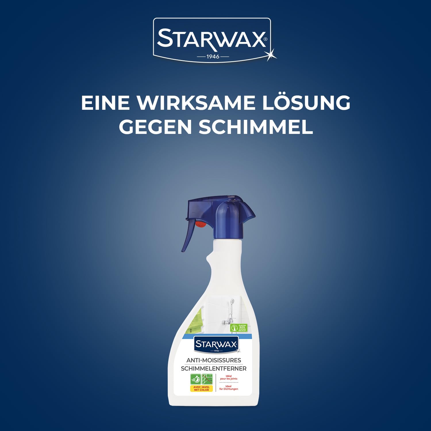 STARWAX - Schimmelentferner - Speziell für Fugen im Badezimmer -Bekämpft Schimmel - Desinfiziert und entfernt schwarze Flecken - Bleichmittel - 600 ml 5