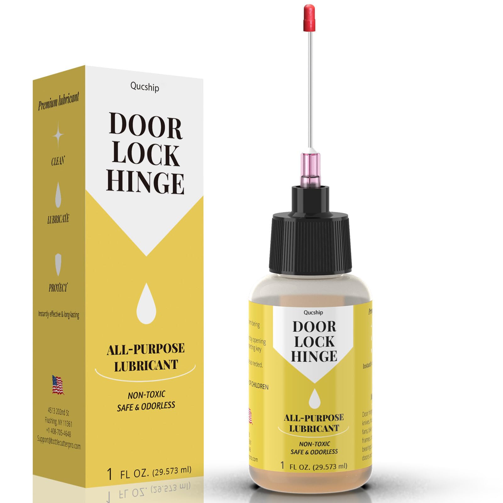 Photo 1 of Qucship Door Hinge Lubricant 1 oz Needle Oiler, Upgraded Squeaky Door Hinge Lubricant for Lock, Tools, Bicycles