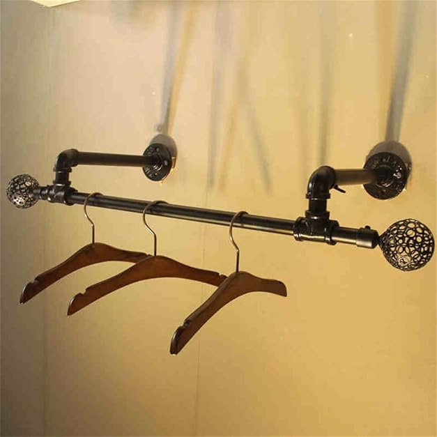 Metal Wall Mounted Bathroom & Bedroom Hanging Towel Bar / Clothing Rod