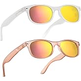 LOVIVY 2 Pack Reader Sunglasses for Men Women Classic Rectangle Reading Glasses Outdoor Full Lenses Magnifying Eyewear UV Protection Clear Pink/Pink+3.0