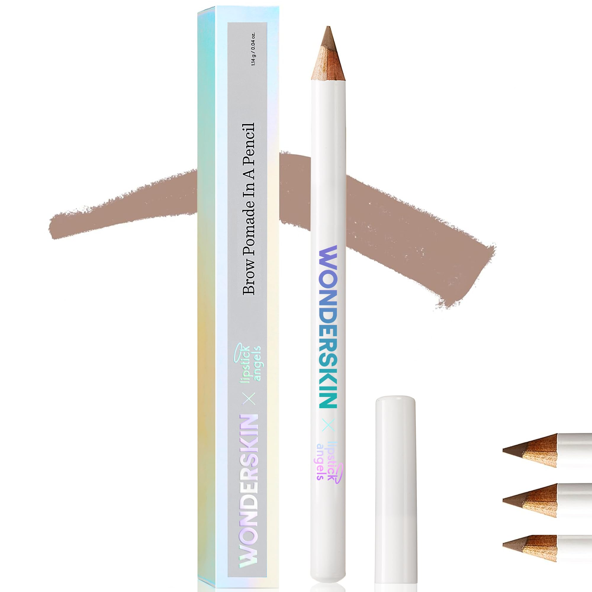 WONDERSKIN Eyebrow Pencil - Sharpenable Brow Pencil For Natural Looking Brows, Brown Eye Makeup, Long Lasting Eyebrow Pomade (Blonde)