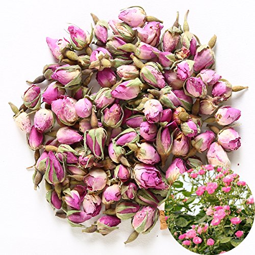 TooGet Fragrant Natural Pink Rose Buds Rose Petals Organic Dried Rosa Damascena Wholesale, Culinary Food Grade - 2 OZ - Thumbnail 7