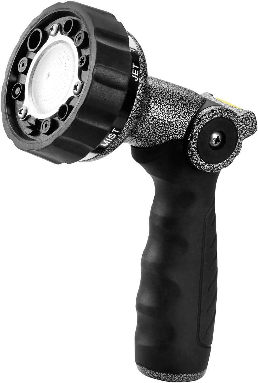 GREEN MOUNT Garden Hose Nozzle, Water Hose Spray Nozzle with Thumb Control On Off Valve for Easy Water Flow Control,Black-grey