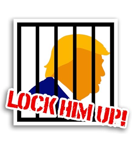 Trump Mugshot Lock Him Up Già Adesivo Per Paraurti - Foto 3