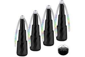 WYEWYE Fly Fans for Tables, 4 Pack Fly Repellent Outdoor or Indoor Keep Flies Away, Batteries Powered Portable Table Top Fly Fan with Holographic Blades Deterrent Mosquitoes Fan, No Included Batteries, Black