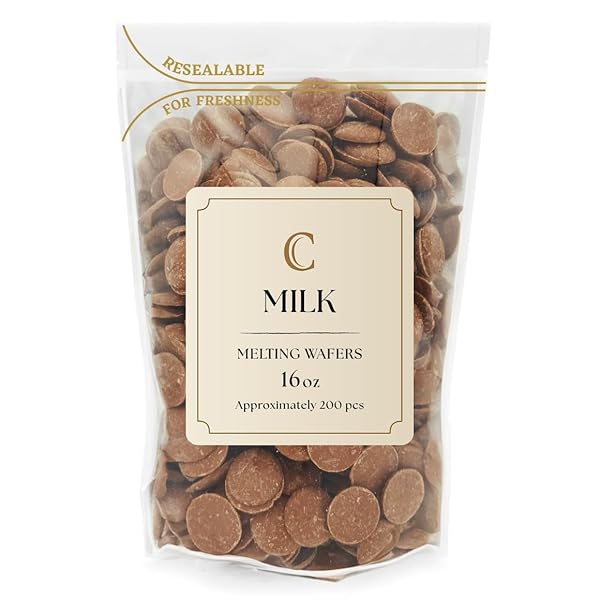 KIDU CHOCOLATE MELTING WAFERS 16 OUNCES BULK PERFECT FOR DIPPING, DESERTS, BAKING AND MORE – 1 POUND (MILK NEW)