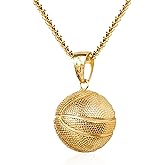 Just Follow Basketball Football Rugby Pendant Gold Silver Stainless Steel Chain Sports Necklace Hip-hop Jewelry Fans Gift