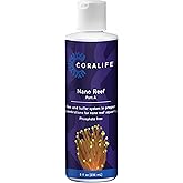 Coralife Saltwater Fish Tank Aquarium Nano Reef Part A and B, 8 Oz | Aquarium water treatments with calcium, magnesium and buffer to increase alkalinity, stabilize pH, for tanks up to 40 gal
