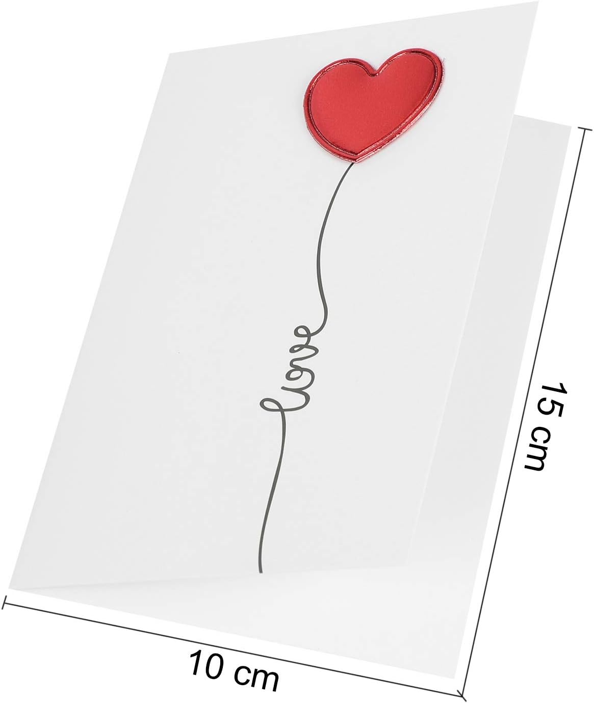 10 Pack Love Heart Greeting Cards Blank Inside Love You Card Birthday Card Valentines Card Wedding Anniversary Cards Engagement Card for Her Girlfriend - Image 4