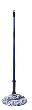 Gala Microfiber Twist Mop with Fee Refill (Blue and White)