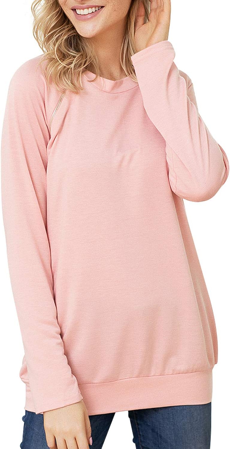 Malaven Women's Casual Long Sleeve Camo/Leopard/Tie Dye/Letter Print Sweatshirts Loose Pullover Tops Shirts