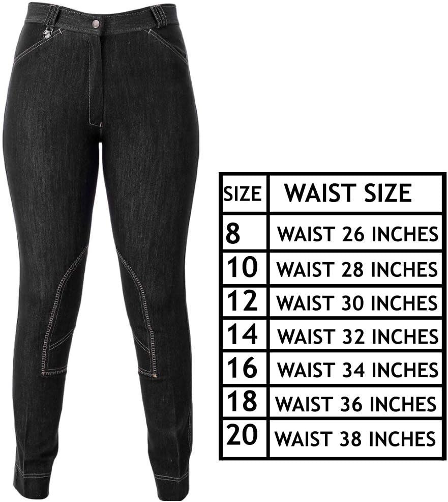 Unicorn Equestrian Denim Jodhpurs Super Stretchy Women's Horse Riding Jeans