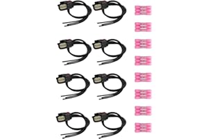 Nakkaa 8PCS Ignition Coil Connector Pigtail Harness Compatible with V6 V8 Flex (F Series) 150 250 350 Edge Fusion Explorer MKZ MKX 2007-2019 9U2Z14S411EA