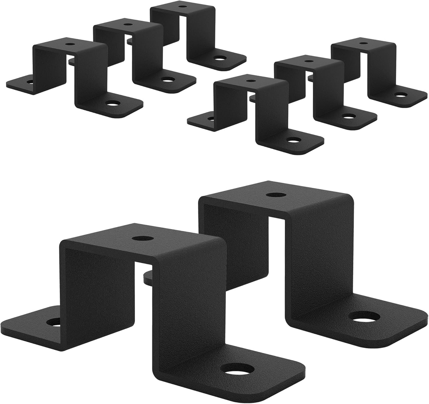 VANROUG 8 Pcs Square Clamp, U Shaped Strut Connector Bracket Tube Buckle Hose Cable Clamp, Suitable for Water Pipes, Balcony Railing, Stairs Railing (1"x1")
