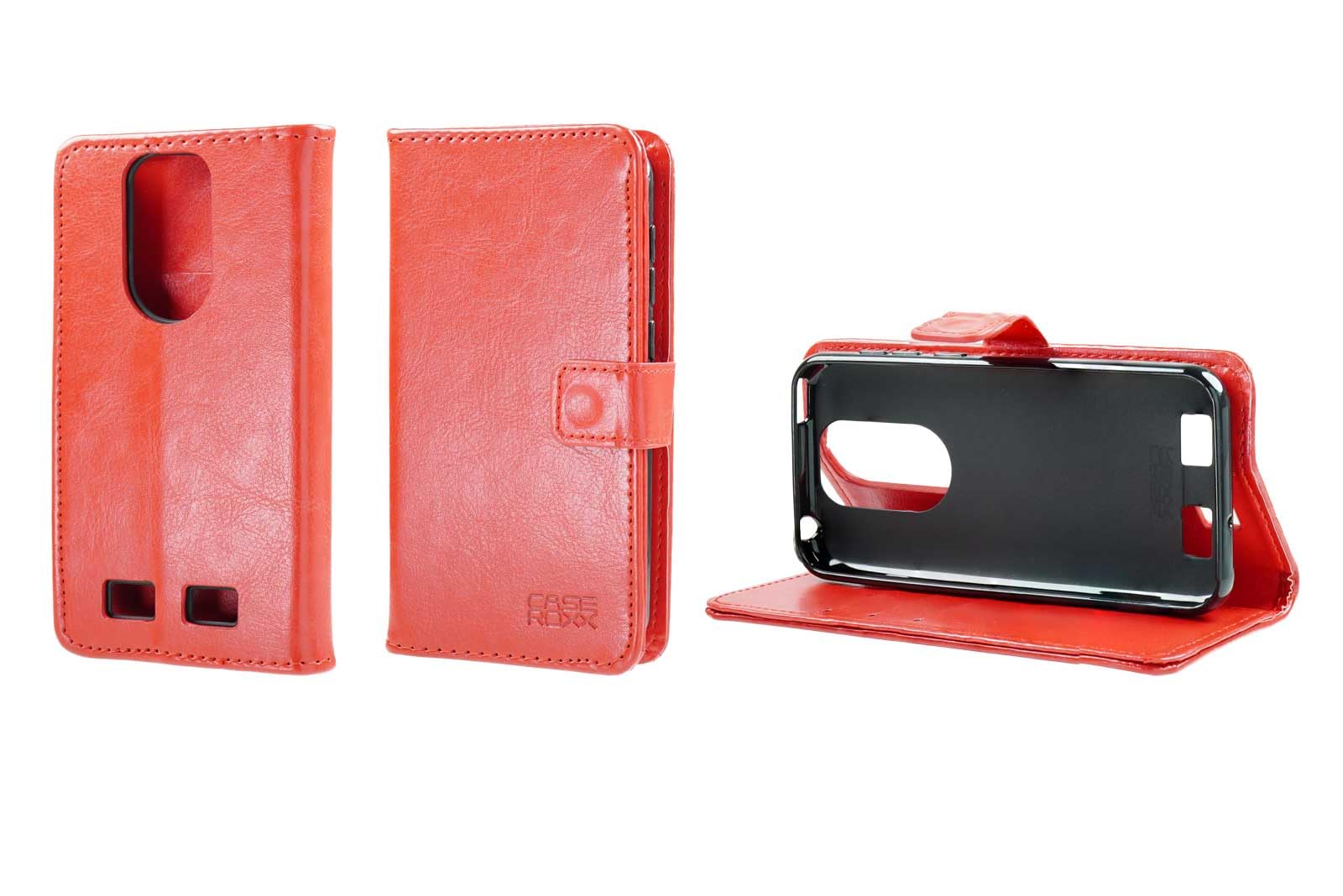 caseroxx Bookstyle-Case for Emporia Smart 5 Mini, Cover, faux leather, red, Card Slots & Magnetic Closure