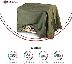 Tarps Now Canvas Tarp, (30' x 30') with Brass