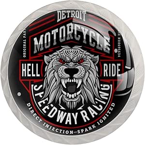 Xingruyun Pomos y Tiradores Logotipo de la Letra de Cabeza de león