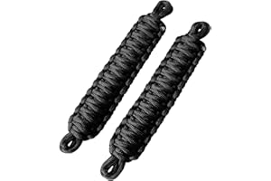 RDFUN Door Strap for Jeep,Door Limit Strap for Jeep Wrangler,Door Straps for Jeep Wrangelr CJ YJ TJ JK JKU JL,Hand Woven,Heavy Duty Paracord,Black(2PCS)