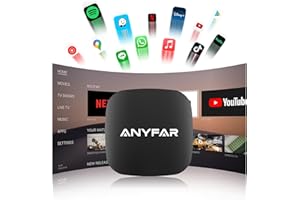 ANYFAR AI 7 Wireless CarPlay Adapter Android Box with YouTube Netflix TikTok Disney+, Play Store(for App Download), Supports TF Card & USB Drive, USB/Type-C, Fits for Built-in Wired CarPlay Car (32GB)