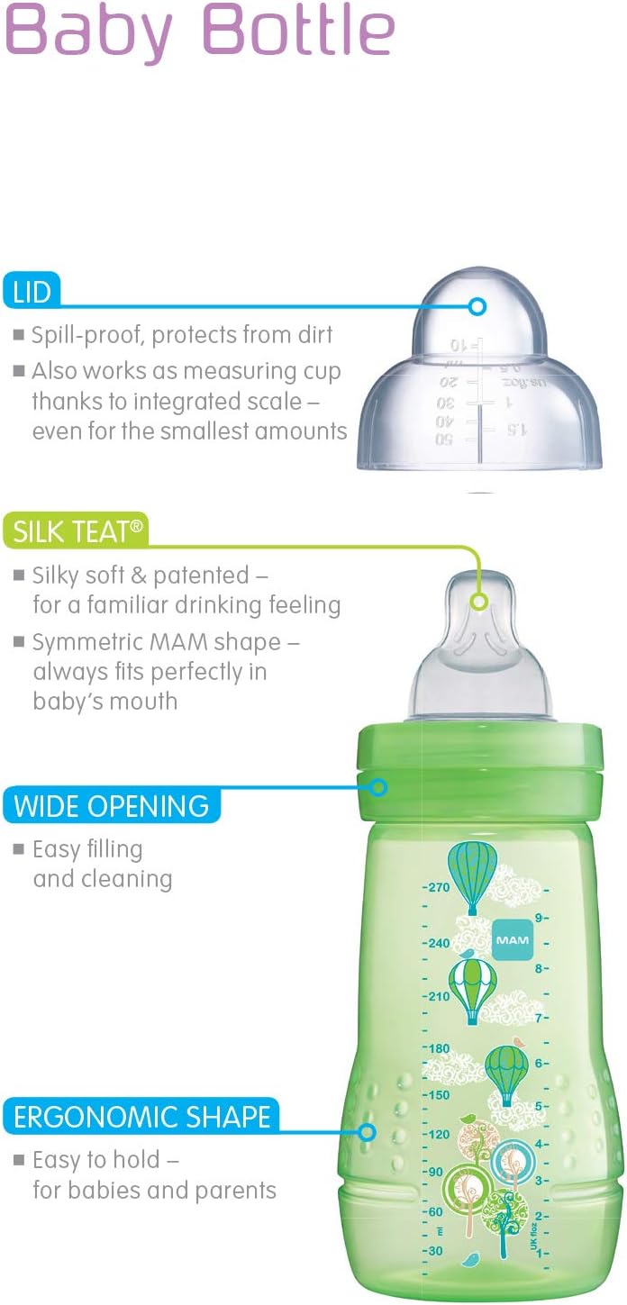 mam easy active baby bottle 270ml