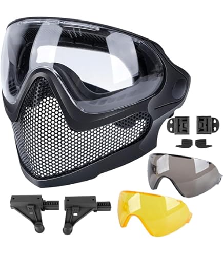 Airsoft gezicht masker Mesh grijs