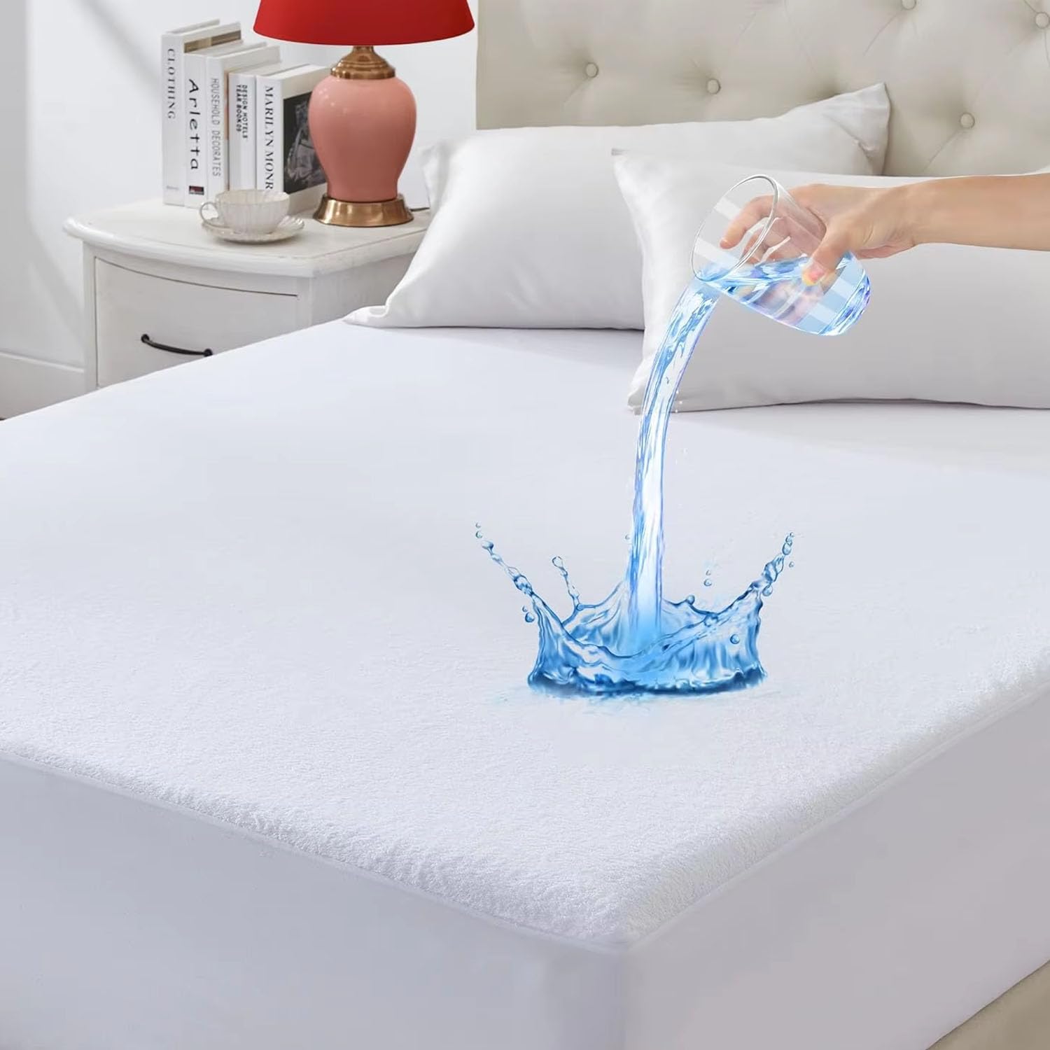 Photo 1 of ?Zippered Mattress Encasement Twin Size, 6 Side Waterproof Mattress Protector, Premium Hypoallergenic Bed Cover Waterproof, Breathable & Noiseless, Dorm Room Essentials(Suitable for 9-12 Inch)