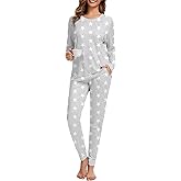 YGDHST 2 Piece Pjs Set For Womens Pajamas Lounge Set Long Sleeve Joggers Pants Sleepwear with Pockets
