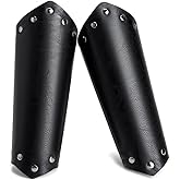 HOEACXY Leather Bracers for Men - Viking Embossed Medieval Arm Archery Guard Gauntlet Costumes