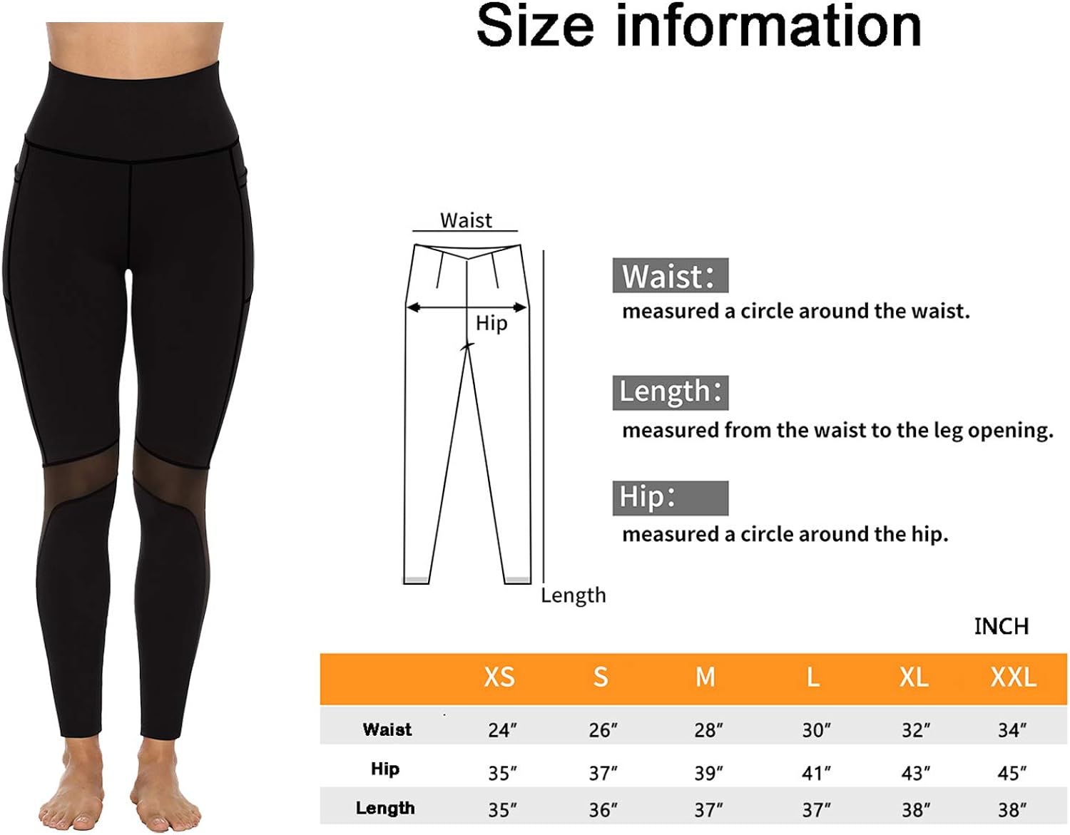 AFITNE Women's High Waist Mesh Yoga Leggings with Pockets, Tummy Control 4 Way Stretch Workout Non See-Through Yoga Pants at  Women’s Clothing store