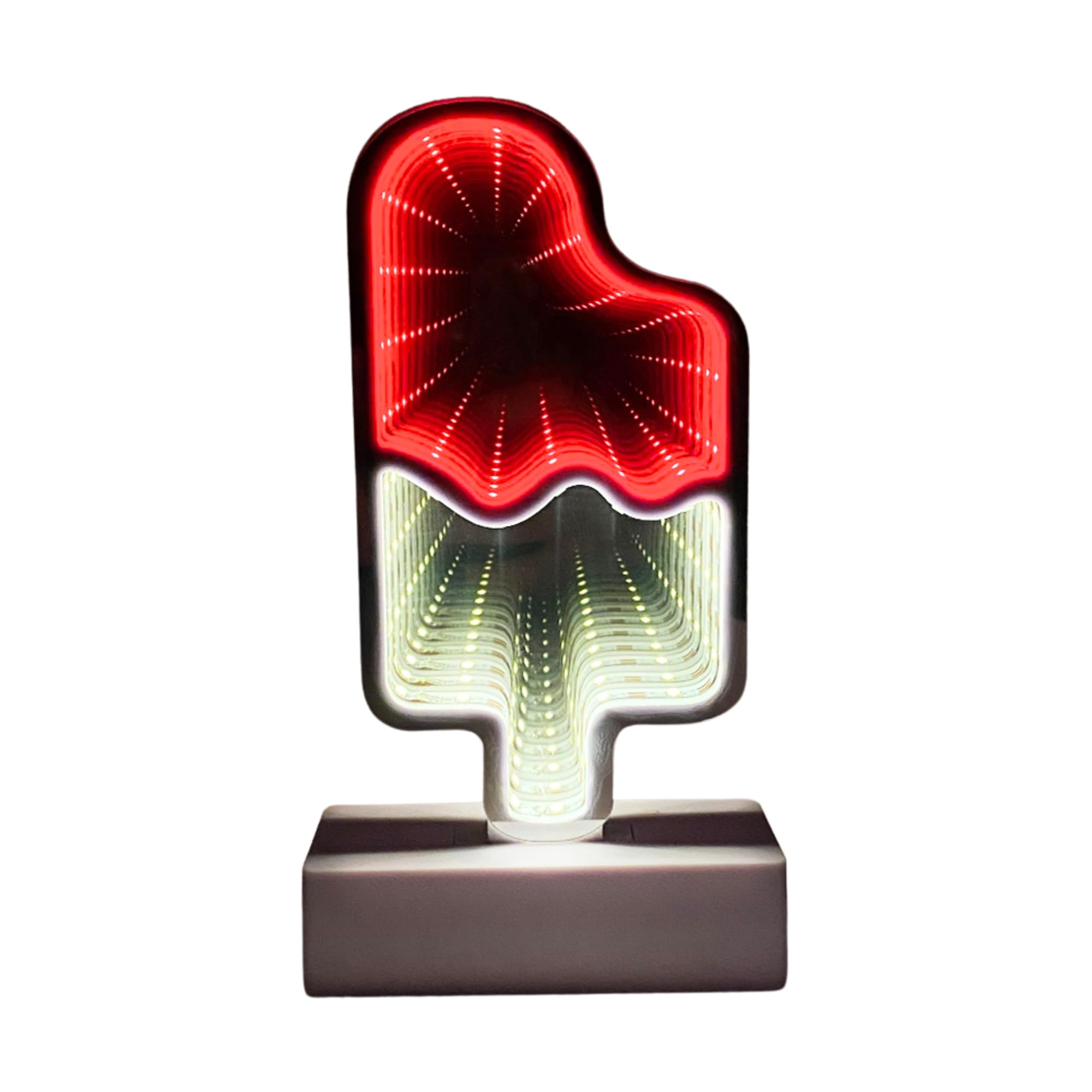 Cello Gleneagles Ice Lolly Infinity Light | Neon Gaming Room Light Decor with Infinity Effect | Fun Gaming Bedroom Accessories Desk Lamp | Neon Lollipop Sign