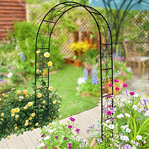 SXNYC Rosenbogen, Rosenbogen aus Metall, Rosenbogen Holz, Torbogen Rankhilfe, für Kletterpflanzen, Hochzeit – Bild 6