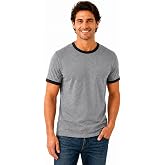 Apparel Globe Mens Cotton Ringer T Shirt Short Sleeve Crew Neck Soft Classic Fit Casual Athletic Retro Tee Everyday Wear