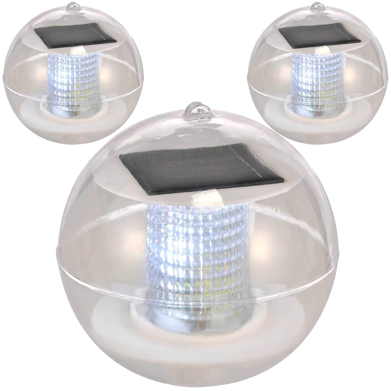 SIDCO Teichlampe 3 Stück Schwimmkugel LED Solar Teich Beleuchtung