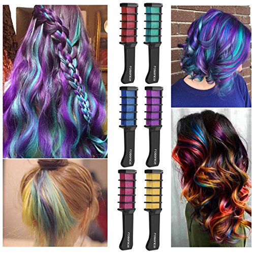 PIXNOR Hair Chalk Comb Shimmer Temporary Hair Color Cream 6pcs Pricepulse