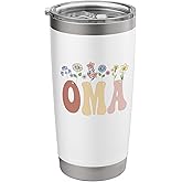 Oma Gifts Women Wildflower Floral Design Grandma Stainless Steel Insulated Tumbler
