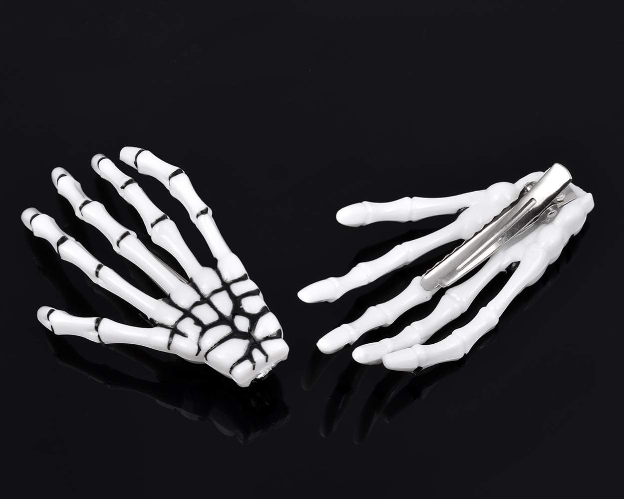 SCSpecial Bone Hair Clips Gothic Skeleton Grips for Halloween Hair Decoration Cosplay & Punk Rock Accessories - Image 5