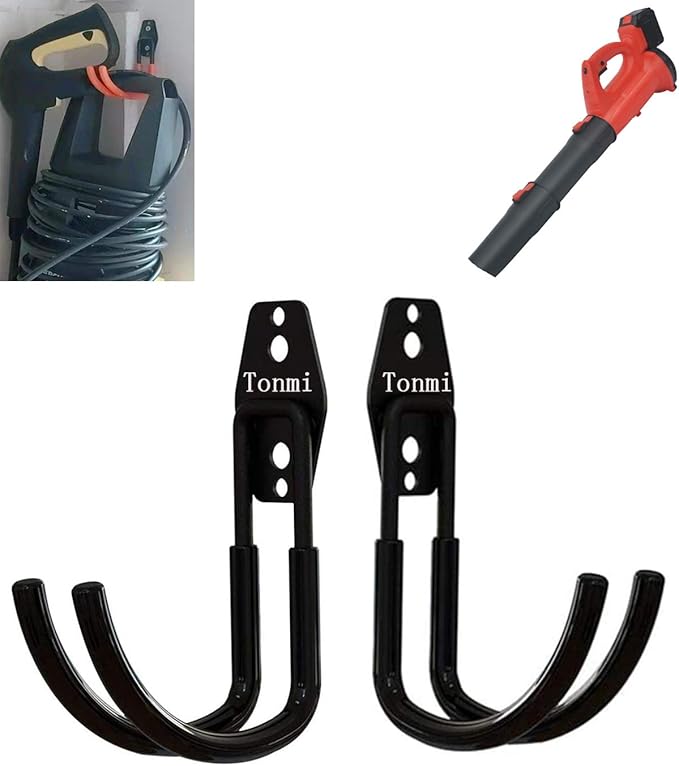2Pcs Leaf Blower Hanger for Garage, Leaf Blower Rack for Garage, Leaf