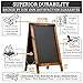 Handcrafted A Frame Chalkboard Sign - Sandwich Board Sidewalk Signs for Businesses - Rustic Pine Wood Outdoor Standing Chalk Boards for Sidewalks - Large 40