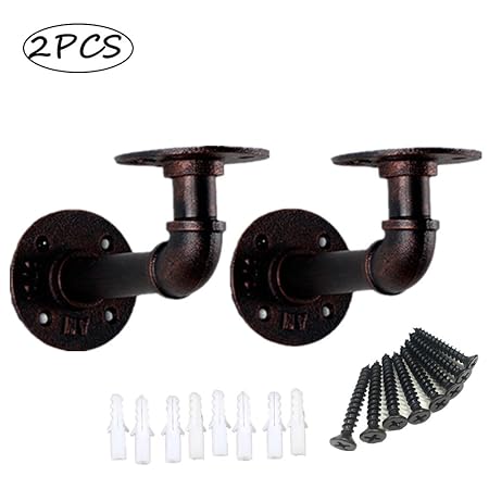 Shelf Brackets Goyonder Industrial Pipe Floating Shelf Brackets