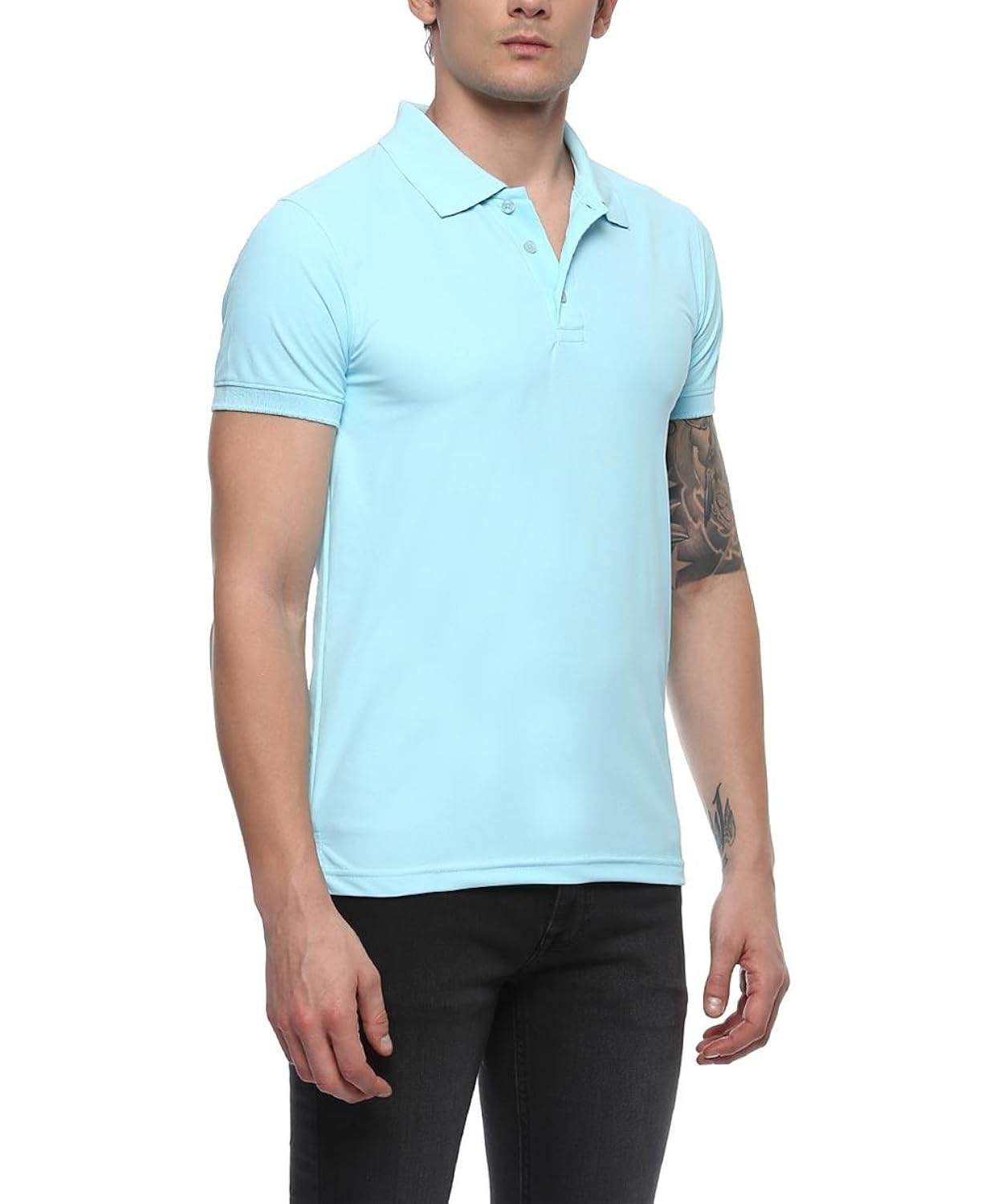 american crew men's polyester polo t-shirt blue_medium