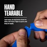 SPORTTAPE 6 Rolls Blue Sock Tape 1.9cm x 20m for Football Rugby view 2