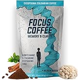 NexGen Goods Focus Coffee :Brain Boosting Nootropic Organic Mushroom Coffee with Lion’s Mane & Adaptogens – Premium Colombian Ground Coffee for Mental Clarity & All Day Energy Boost | 22 Servings